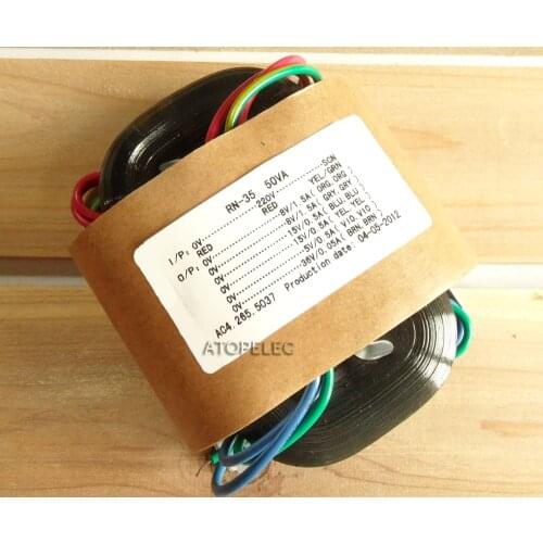 220V 50W R-Core Transformer 15V+15V 8V+8V 36V 5V for Audio Amplifier Preamps AMP DAC R Core