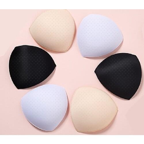 Triangle thin soft sponge chest pad inserts breathable sports swimming underwear wrapped chest bra lining replacement gasket
