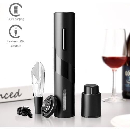 Air Pump Wine Bottle Opener Safe Portable Rechargeable Electric Automatic Wine Opener Suit Gadgets Bottle Opener