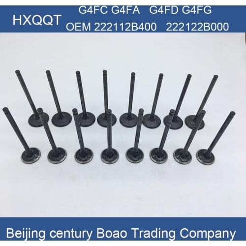 For G4FC G4FD G4FA G4FG 1.6L Engine Intake Valve EXHAUST VALVE 1set OEM 222112B400 22122B000
