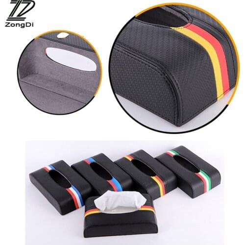 ZD High-grade Elegance Flag For Volvo S60 V70 XC90 Subaru Forester Peugeot 307 206 308 407 3008 205 Car Tissue Box Carbon Fiber