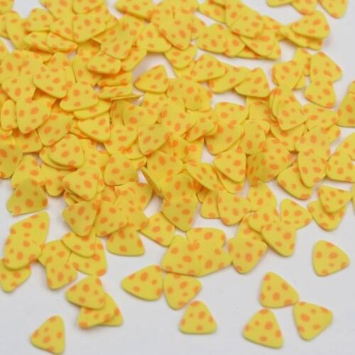 100g/lot Cheese Slices Polymer Clay Milk Cake Sprinkles for Arts and Mobile Decoration DIY Crafts Filler Accessories