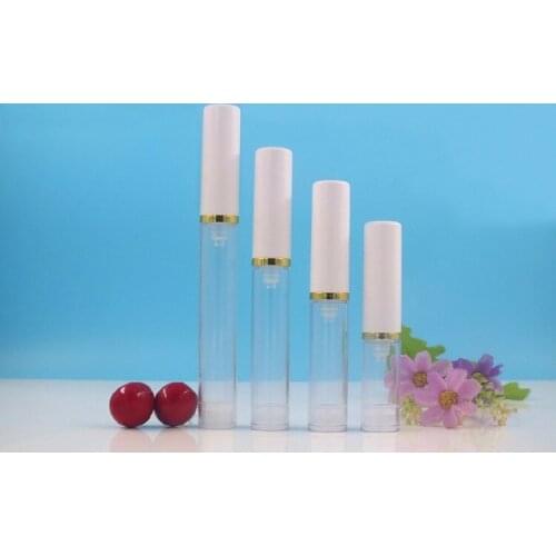 12ml 15ML clear airless bottle gold pump lotion emulsion serum sample eye essence hyaluronic toner mist sprayer skin packing