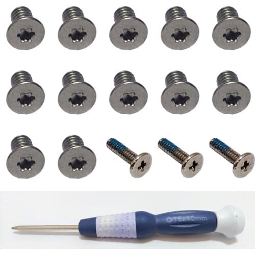 12 pcs Bottom Cover and 3pcs Nameplate Screws Kit For XPS 13 9343 9350 9360 9370 9550 9560
