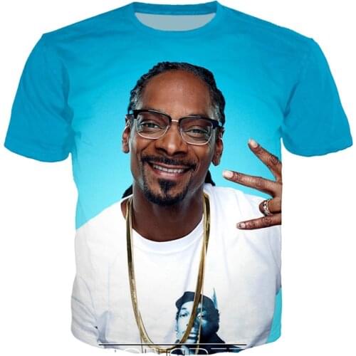3D Print Men Women Streetwear Hip Hop Short Sleeve Snoop Dogg T-shirts Casual Harajuku Pullover Funny Rapper Tees Tops