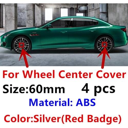 60MM Car Wheel Center Caps for Maserati Quattroporte Levante Ghibli Granturismo Gran Cabrio GT GC Coupe Tyre Accessories Hub Cap