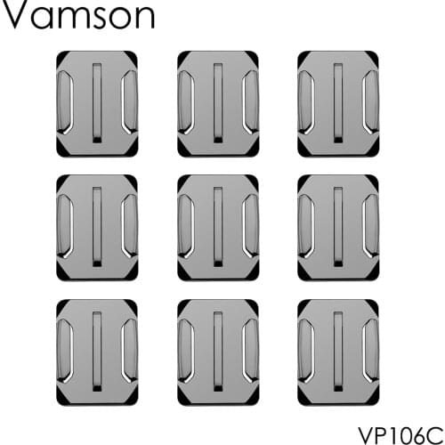 9Pcs Curved Surface Mount Base For Gopro Hero 5 4 3+for Xiaomi for Yi 4K for SJ4000 for eken h9r Sport Camera VP106C