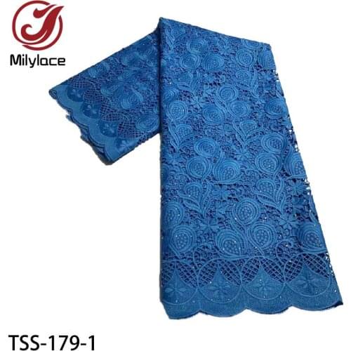 African Cord Lace Fabric 2020 High Quality Lace Guipure Cord Water Soluble Lace for Wedding TSS-179