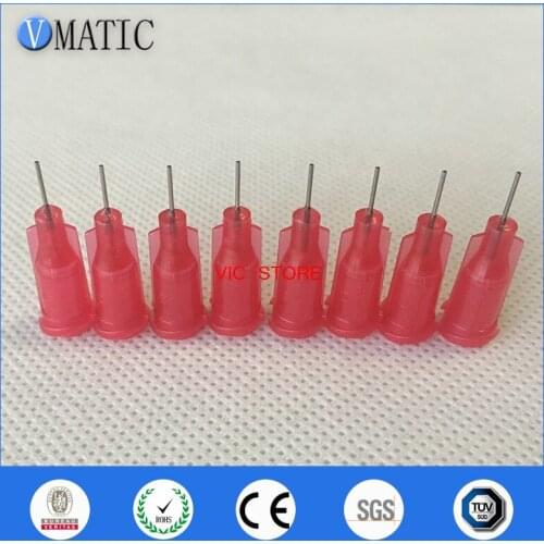 Free Shipping Bestselling 100Pcs 25G 1/4'' Inch Stainless Steel Dispensing Screw Syringe Needle Tips
