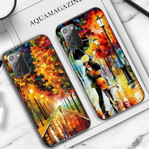 YNDFCNB Night Van Gogh Art Oil Paint Autumn Maple Phone Case for Samsung Note 5 7 8 9 10 20 pro plus lite ultra A21 12 02