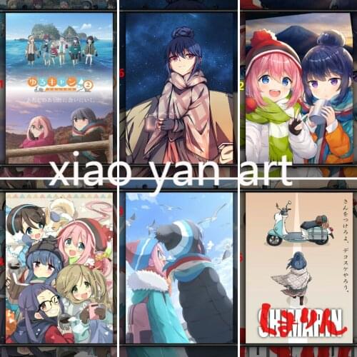 DIY Diamond Painting Leisurely Yuru Camp Rin Shima Anime Diamond Mosaic Cross Stitch Kits Full Diamond Embroidery Room Decor