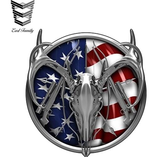 EARLFAMILY 12cm x 12cm Boat Car Truck Trailer Motorcycle Graphics Decals Stickers Deer Hunter DIY Car Body Decals