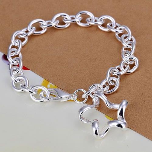 H280 free shipping bracelet, free shipping fashion jewelry Twisted flower bracelet /bbcajsja axqajoxa silver color