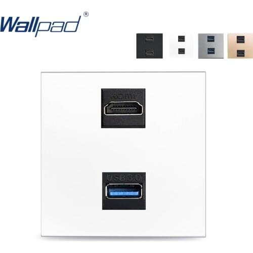 HDMI and USB Data Transmission Socket Function Key For Module only 52*52mm Wallpad HIDMI USB Wall Socket