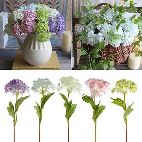 1Pcs 33cm Artificial Faux Silk Floral Flowers Hydrangea Flower Wedding Decoration for Home Party Hotel Garden Decorations