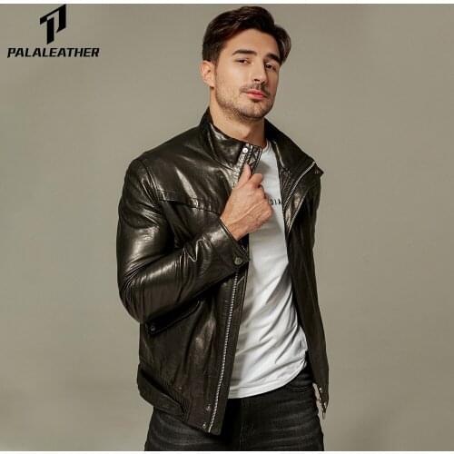 Embroidered Belted Vegetable Tanned Goatskin Jacket