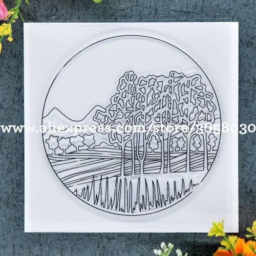 Forest Scrapbook DIY photo cards rubber stamp clear stamp transparent stamp 10x10cm 8101532