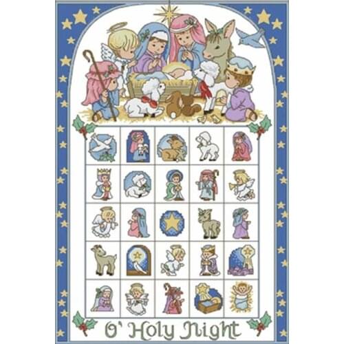 Cartoon calendar patterns counted 11CT 14CT 18CT Cross Stitch Sets DIY Chinese Cross-stitch Kits Embroidery Needlework