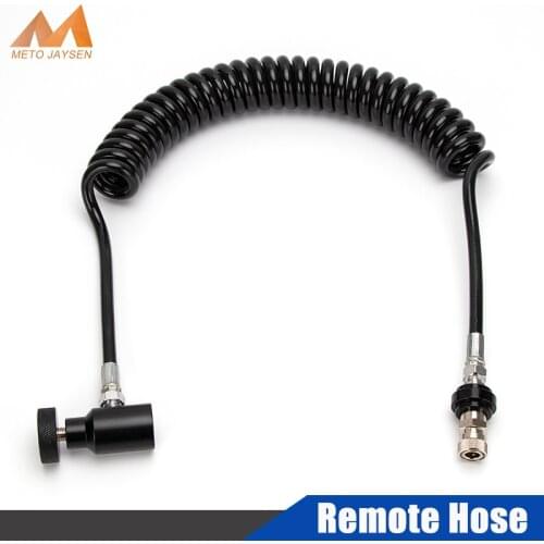 PCP Paintball Coil Remote Hose Line with Slide Check Quick Disconnect G1/2-14 Connector Adapter 8MM Thickness