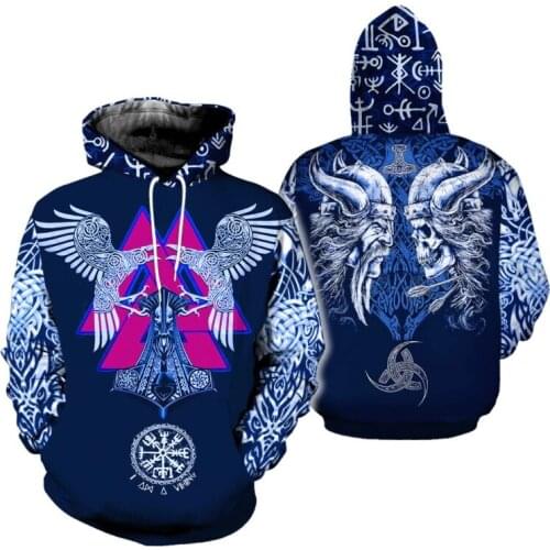 PLstar Cosmos Viking Tattoo 3D All Over Printed Shirts Tees 3D Print Hoodie/Sweatshirt/Zipper Man Women eagle cross Tattoo-9