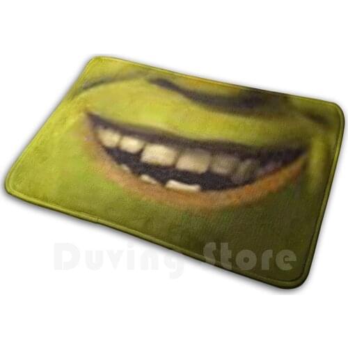 Shrek Smilling Mat Rug Carpet Anti-Slip Floor Mats Bedroom Shrek Shrek Movie Movie Smile Smilling Teeth Shrek Mouth Shrek Teeth