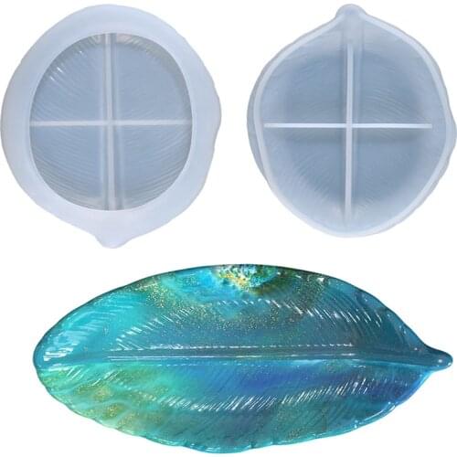 DIY Leaf storage Tray Silicone Mold Crystal Epoxy Resin Mold Mirror Dish mold For Jewelry making