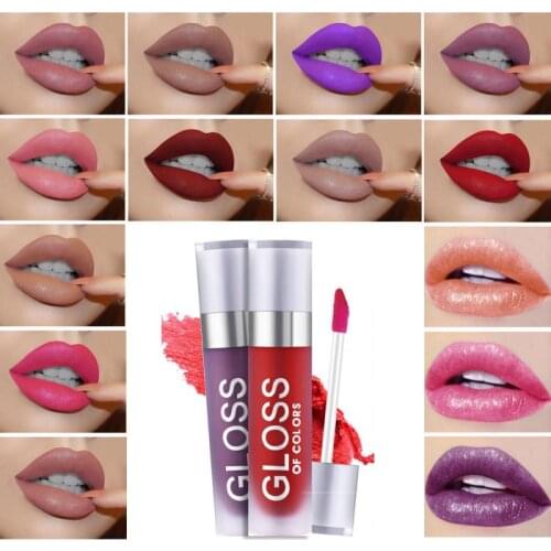 TEAYASON 15 Colors Sexy Nude Lip Gloss Lasting Moisturizing Non-marking Bite Lip Glaze Matte Waterproof Liquid Lipstick TSLM1