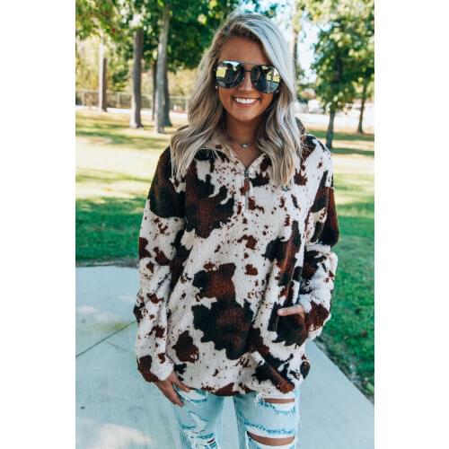 Women Sherpa Pullover Ladies Winter Loose Sweater Women Jumper Sueter Mujer Fashion Oversized Sherpa Fleece Pullover Sweater