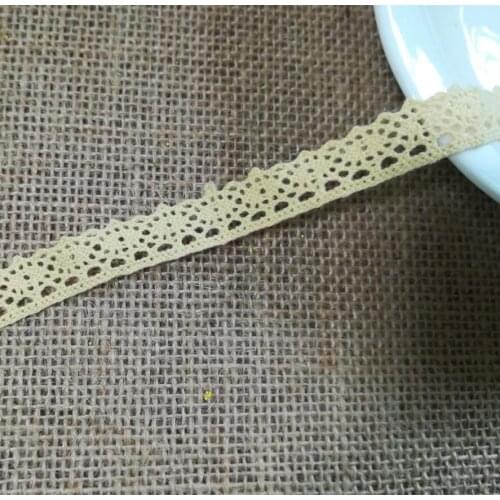1M Beige Lace Fabric High Quality Lace Ribbon Trim Trimmings For Sewing Accessories tissu dentelle encajes para costura L-54