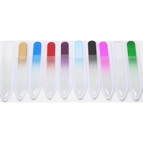 10X Cystal Glass Nail Files Assorted 10 Color Manicure Device Tool #NF009