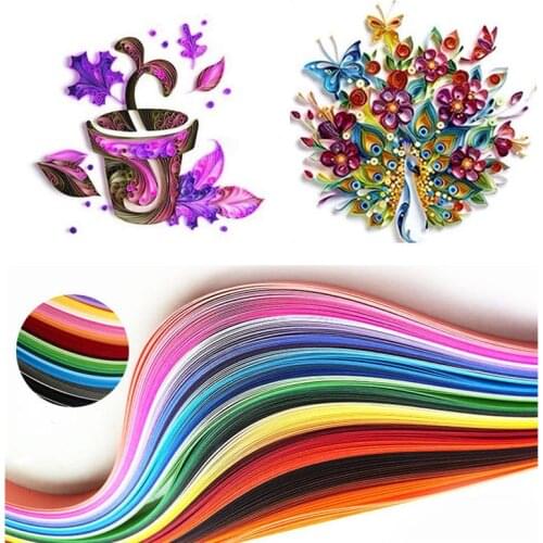 120 Stripes Quilling Paper 3mm Width Solid Color Origami Paper DIY Hand Craft Decoration Christmas Gift