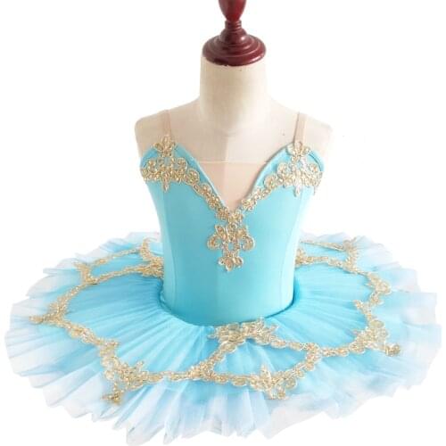 2020 Girls Ballerina Ballet Dress Rhinestone Decro Bow Design Dance Tulle Skirt Girls Short Sleeve Performance Princess Dress