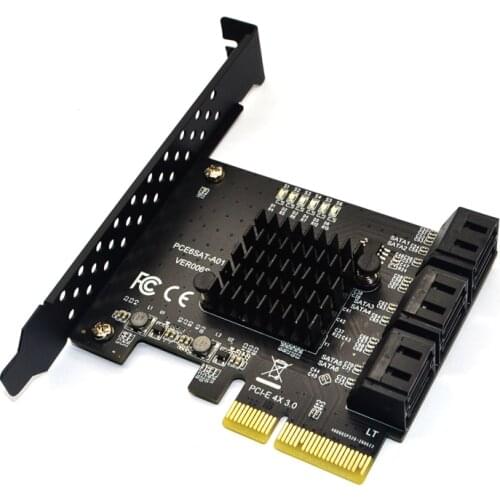 SATA PCI e Adapter 6 Ports SATA 3.0 to PCI Express x4 Expansion Card SATA3.0 PCIe PCI-e SATA Controller for HDD ASMedia ASM1166