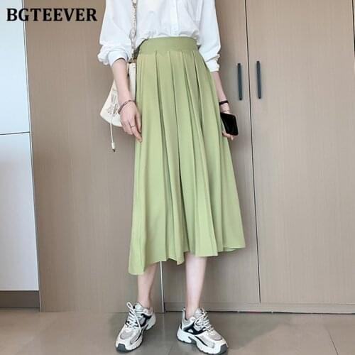 Женские плиссированные юбки BGTEEVER China At AliExpress