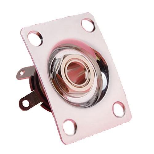 Chrome Plated Square Output Plate and for Electric Guitar