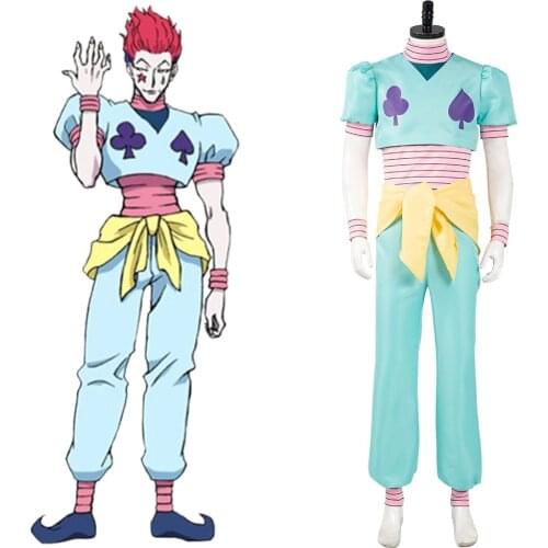 Hunter x Hunter Hisoka Cosplay Costume Top+Pants Outfits Full Set Halloween Costumes
