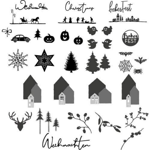 Halloween Pumpkin Christmas Reindeer Metal Cutting Dies Scrapbooking Album Paper DIY Card decoration Craft Embossing Die Cuts