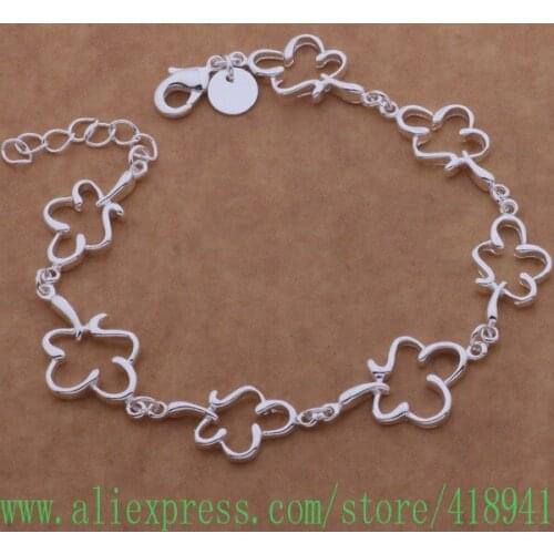 Silver Plated bracelet, Silver Plated fashion jewelry All the plum blossom /ebdamska bcfajtma AH132