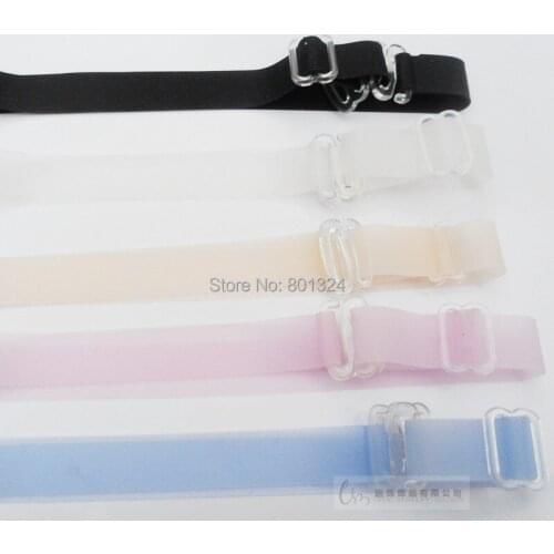 1.5cm Wide Bra Straps Transparent Frosted Womens silicone Bra Straps Baldric Adjustable Intimates Accessories 1 Pair