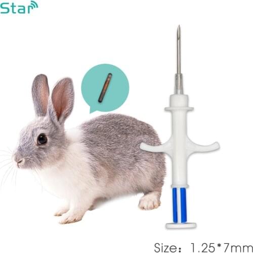 10pcs ISO11784/5 134.2KHz rfid Transponder syringe FDX-B rfid injector with 1.25*7mm microchip for pets animal chip injection