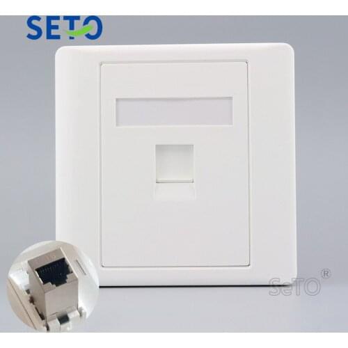 SeTo 86 Type Gigabit Network Panel RJ45 Cat6 Outlet Wall Plate Socket Keystone Faceplate