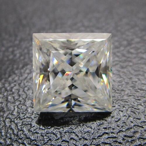 IJ/White Color Moissanites Stone Square Shape Princess Cut 5X5mm--12x12mm Synthetic Diamond For Jewellery Making