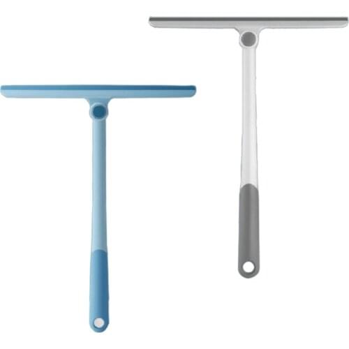 Squeegee Glass Wiper Scraper Cleaner Scraper With Silicone Holder Bathroom Kitchen Mirror Car Window Long Handle Wiper Scraper