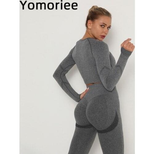 Gym Women Yoga Shirt Sport Workout Running Training Long Sleeves Push-up Crop Top Sexy Quick Dry Breathable Fitness Top Yomoriee