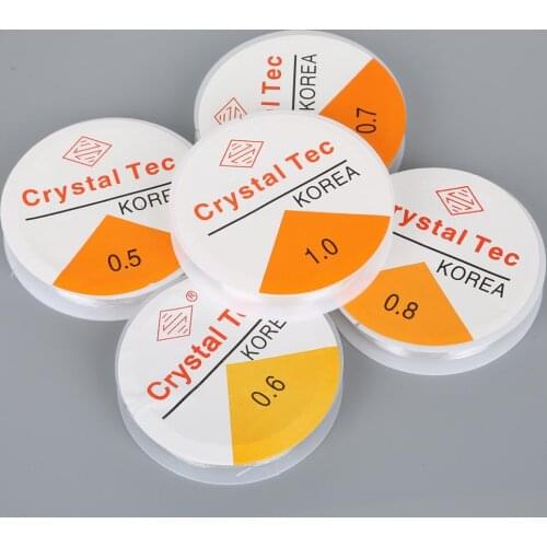 1Roll 0.4mm-1mm Transparent Stretchy Elastic Line Beading Wire Cord String for DIY Bracelet Necklace Jewelry Making