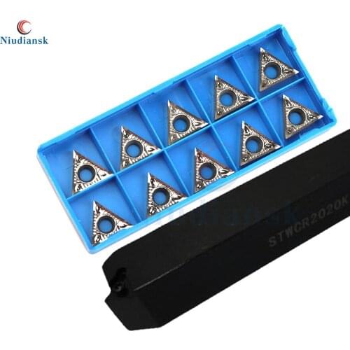 1pc STWCR2020K16 STWCR2525M16 External Turning Tool Holder STWCR1616H16 CNC Lathe Tool 10pcs TCMT16T3 Carbide Inserts Lathe Suit