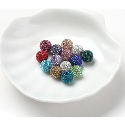 10 Pcs 10mm High Quality Shambala Clay Rhinestone Beads for Jewelry Making Jewelry Diy Accessories