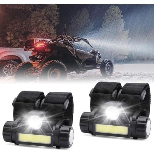 2 Pack LED Light 1.25-2.0 Inch Rechargeable Roll Bar Mount Dome Work Light for UTV ATV Off Road Golf Cart Motorcycle