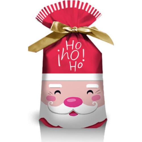 5-10pc of Christmas Gift Cartoon Bag Gift Box Candy Biscuit Bag Decoration Christmas Party Gift Bag Children Birthday Party