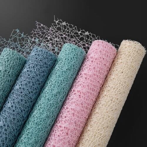 5Yards/roll Jacquard Mesh Packing Paper Composite Hollow Plastic Material Bouquet Gift Wrapping Packing Party Decorations